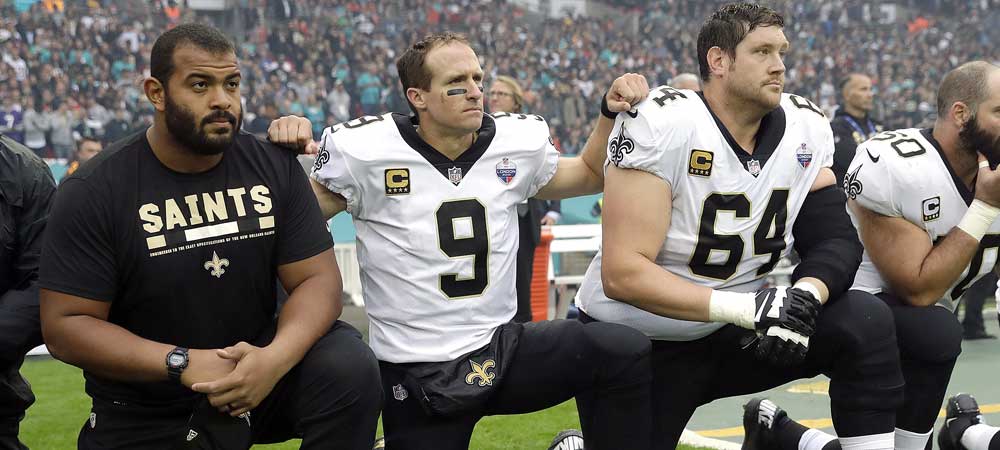 Drew Brees Week 1 National Anthem Protest Betting Odds