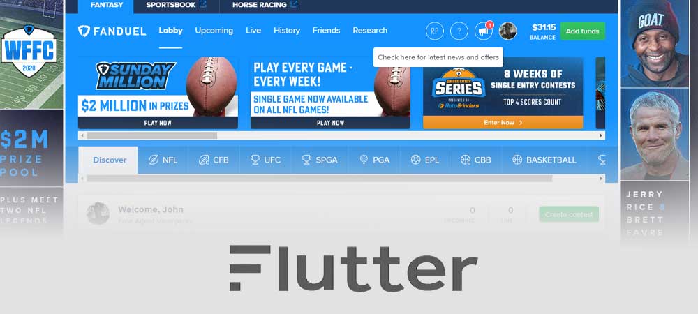 Flutter Acquires 37.2% More of FanDuel, Giving It 95% Ownership