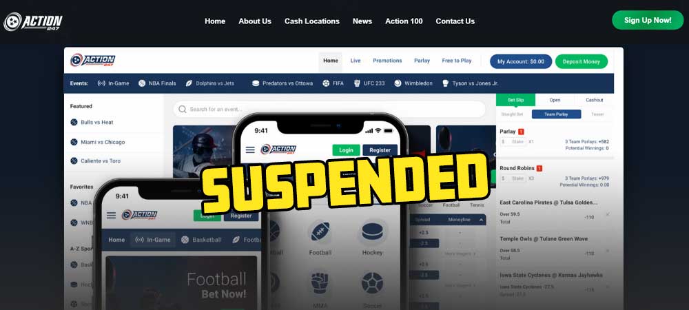 Action 24/7 Sportsbook In TN Suspended From Taking Action