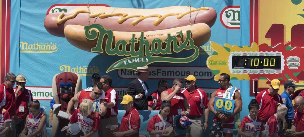 Nathan’s Hot Dog Contest Over-Under Set At 74.5 For Joey Chestnut