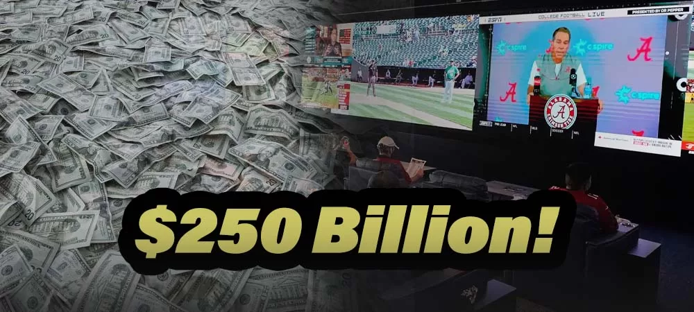 Legal US Sports Betting Hits $250 Billion Mark Since 2018