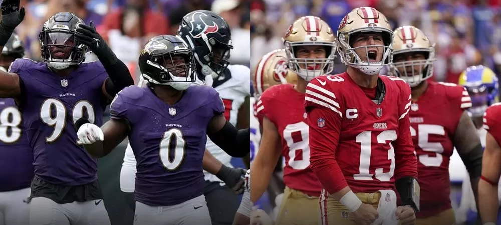 Ravens, 49ers Favored in AFC + NFC Championship Opening Odds