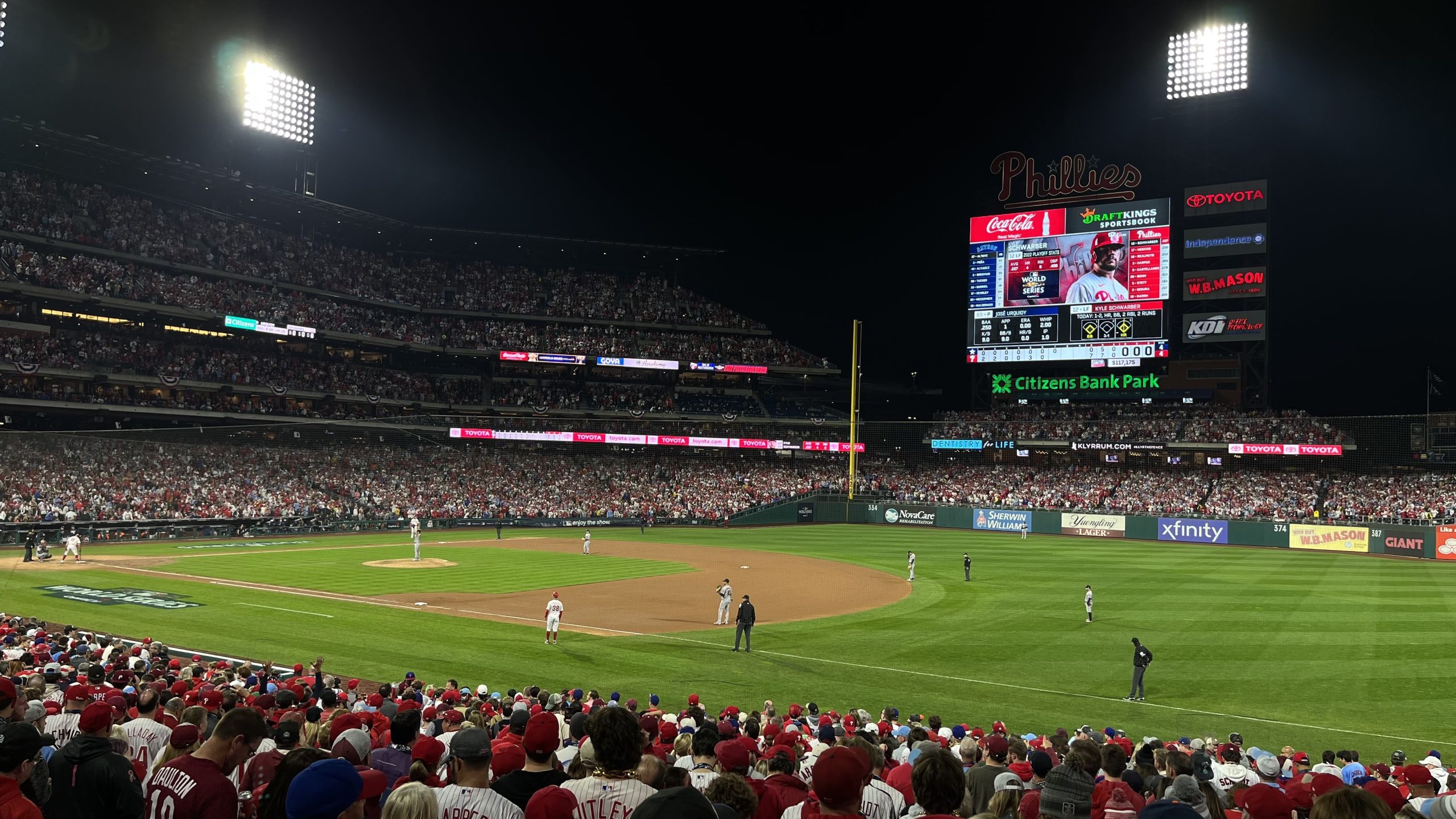Manfred Says Harper's FanDuel Video Broke No MLB Rules 1 Citizens Bank Park 2022 World Series Game 3 scaled
